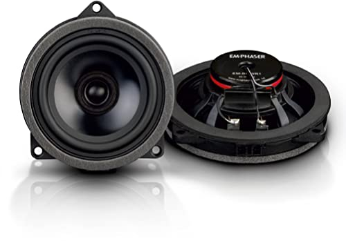 EMPHASER EM-BMWR1 – 10 cm Koaxial System, Autolautsprecher, kompatibel mit BMW und Mini, Plug & Play Lautsprecher Set für Türeinbau