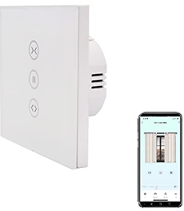 Zauzau ZigBee Interruptor de cortina inteligente 2,4 Ghz 10 A Funciona con Alexa Home Assistant Control remoto y esquema Se requiere cable neutro necesita Hub con certificación CE