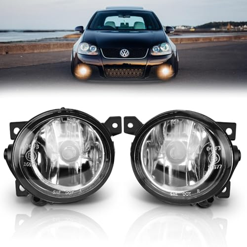 AutoBeeDen Nebelscheinwerfer für Volkswagen GTI Golf V/5 Jetta III/3 Scirocco Up Amarok, (VW 1K1 1K5 1K2 137 138), SEAT Mii KF1, Skoda Citigo, 10/2003-04/2017 (Klar)