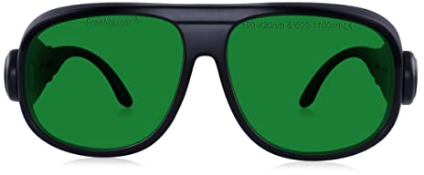 FREEMASCOT 8 + 190-420nm/600-1100nm Wellenlänge, Violett/Rot/Infrarot Laser-Schutzbrille für 375nm, 405nm, 650nm, 980nm, 1064nm Laser