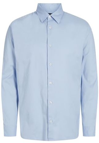 JACK & JONES Camisa Oxford Jprblabushwick para Hombre, L/S, Casual, Azul Cambray/Ajuste: Ajuste Relajado, S, Chambray Blue/Ajuste: Ajuste Relajado, S