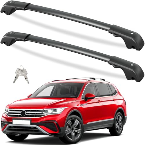 Tuyoung Dachträger, kompatibel mit Volkswagen Tiguan 2018 2019 2020 2021 2022 2023 2024 und Taos 2022 2023 2024, TY4-8835
