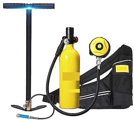 Bouteille de Plongée, Mini cylindre de plongée 1L, pompe à main de réservoir d'air de respirateur de plongée for l'équipement de plongée en apnée, équipement de plongée ,pour la plongée sous-marine(B)