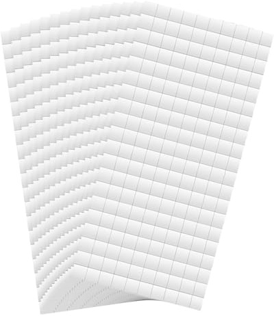 PATIKIL 3000pz 15 Fogli Schiuma Punti 0.24 Quadrato Forma 3D Bianco | per Artigianato Fai da Te Arte Ufficio Forniture Album, Schiuma Nastri Supporto, Doppio Adesivo, Quadrati