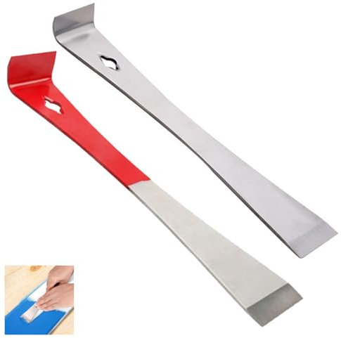 TorSor 2 Pack Flat Pry Bar Crowbar Hive Scraper Tools Stainless Steel Bee Hive Hand Tool Prybar Utility Claw Bar for Prying Lifting Scraping Pulling Woodworking Beehives Beekeepers Painters Remolding