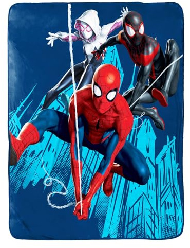 Disney Spiderman 100 x 150 cm Couverture en peluche douce - Douce, chaude, parfaite pour les enfants ou les adultes - Superbe design d'équipe