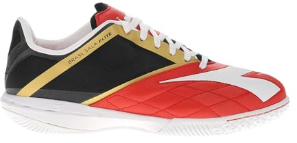 Diadora Brasil Sala Cup Men's Indoor Soccer Shoes - Soft Leather Interior, Breathable Mesh Exterior, Optimum Grip for Futsal (Milano Red/White/Black, US Footwear Size System, Adult, Men, Numeric, Medium, 8)