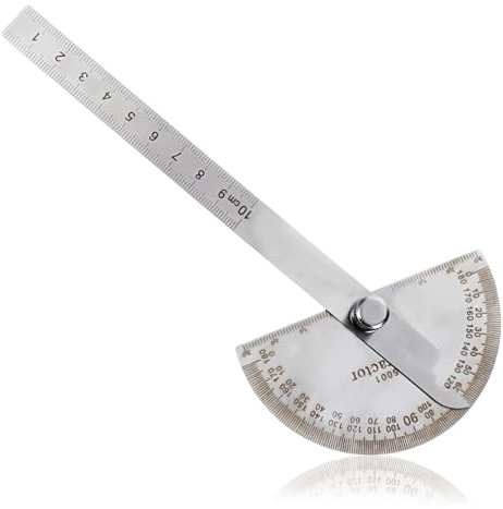 Winkelmesser 0-180° Universal-Winkelmesser mit Metall-Feststellschraube für Schulen, Tischler, Heimwerker, Malerei, Zeichenstift