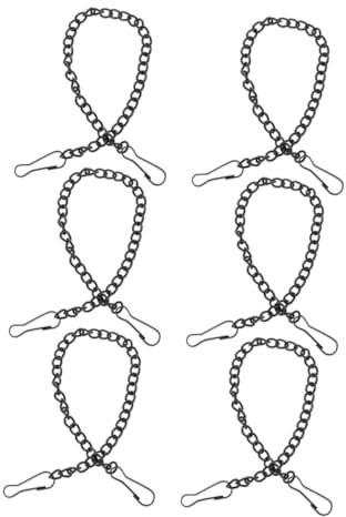 Cabilock 6pièces Chaîne Décorative Noire Fer Avec Crochets Pour Suspension De Luminaires Plaques Nominatives Et Affiches