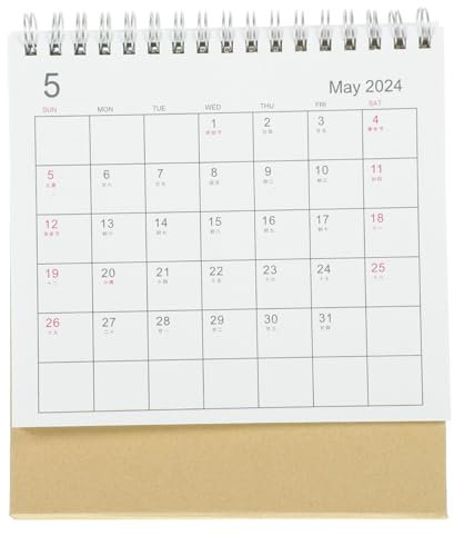 STOBOK Schreibtischkalender Monatskalender mit Terminplaner Papierkalender als Jahresplaner Tischkalender für Bürobedarf Querkalender mit Notizfunktion