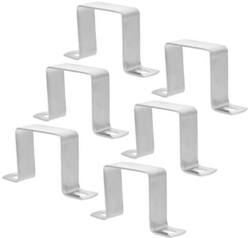 HOMSFOU 6pcs Square Tube Clamp Pipe Clips for Woodworking Pipe Clamps Heavy Duty Wall Brackets