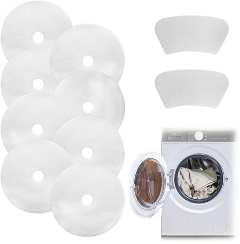 QhgPnt Tumble Dryer Filter, 8PCS Tumble Dryer Exhaust Filter22.7cm with 2PCS Air Intake Filters17.3cm, Bush Tumble Dryer Filter Cotton Replacement Dryer Parts & Accessories