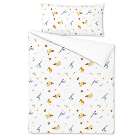 various Baby Bettwäsche 100x135 cm mit Kissenbezug 40x60 cm, Party | 2-teilig, 100% Baumwolle, wendbar, für Jungen und Mädchen