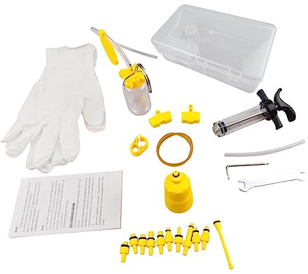 VICASKY 1Set Bike Brake Bleed Tool Kit Durable Mineral Oil Filling for Mountain Bikes Compatible with Shimano Easy to Use Oil Resistant Professional Brake Repair