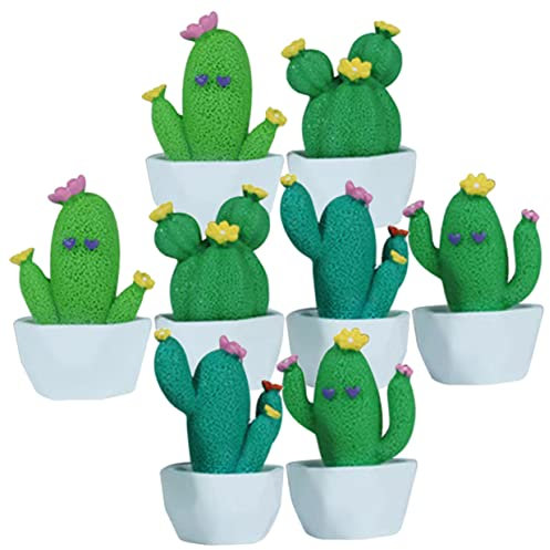 UPKOCH 8 Pezzi Ornamenti Cactus in Resina, Piante in Miniatura Decorative, Decorazione da Tavolo per Casa e Ufficio, Mini Figure
