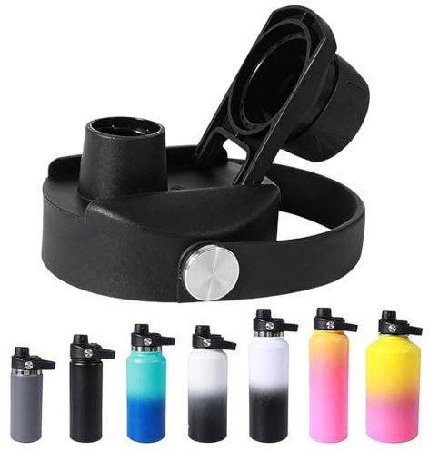 EIHI Coperchio per cannuccia Hydro Flask Wide Mouth, hydro flask, Coperchio per tazza termica, coperchio in plastica PP, Nero