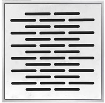Griglie di Scarico in Acciaio Inossidabile 304 con Telaio Quadrato,Canaletta Scolo Acqua Piovana per Scarico a Pavimento Spessore 2mm (argenteo,150x150x20mm)