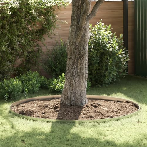 Rasenrand Silber 450 x 10 cm Verzinkter Stahl, Flexible Rasenbegrenzung Rasenkante für formschöne Gartengestaltung Spielrasen Hochbeete Baumringe
