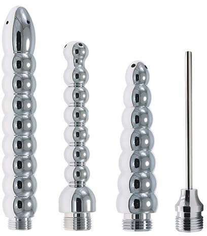 Youxclian Metall Analdusche Vaginaldusche Edelstahl Duschköpfe Enema Vaginal Dusche Analspülung Anal Spülung Irrigator Einlauf Nozzle Klistierspritze Darmreinigung Intimreinigung für Männer Frauen (D)