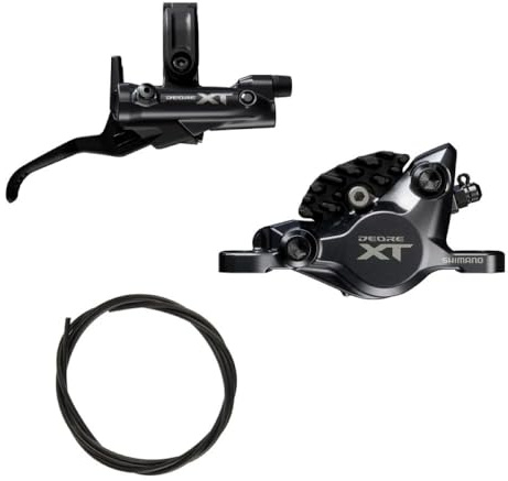Shimano Angelzubehör Disc Brake Set Front Black BL-M8200(L), BR-M8200(F) mit Fokus auf saubere Montage