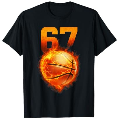 67 Basketball Funny Boys Birthday Kids Basketball Teens T-Shirt