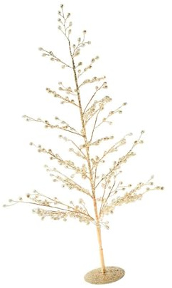 Hellery Künstlicher Weihnachtsbaum Aus, Funkelnd, 48 cm (18,90 Zoll), Geldbaum für Partys, Thanksgiving, Fenster, Schlafzimmer, golden
