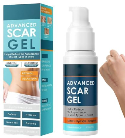 Gel para Cicatrices 50ml, Crema Reparadora para la Piel – Suaviza e Hidrata, Ayuda a Mejorar la Apariencia de Cicatrices y Marcas, Ideal para Rostro y Cuerpo, Adecuado para Todo Tipo de Piel