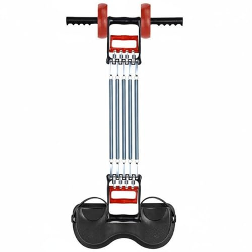LOVIVER Ejercitador Abdominal Multifuncional de Pecho Asistente para Abdominales Agarrador de Mano Acero con Bandas de Tensión Ajustables Adecuado para , Tensor 6-En-1