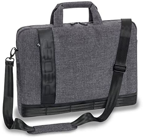 PEDEA borsa per PC portatile Fancy Borsa per notebook fino a 17,3 pollici (43,9 cm) borsa con tracolla, grigio