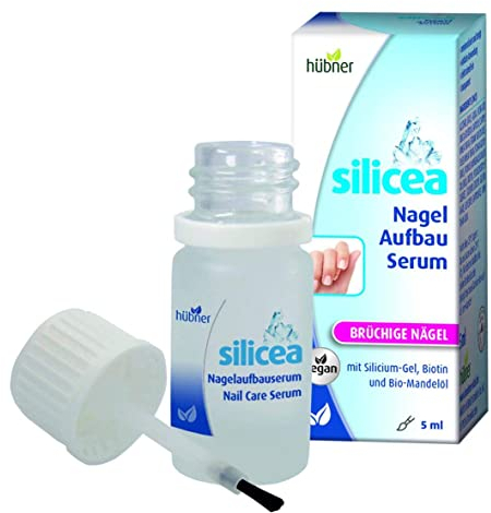 Hübner Original silicea Nagelaufbauserum | Silicium-Gel, Biotin und Bio-Mandelöl für brüchige Fingernägel |starke und kräftige Nägel |vegan|5ml