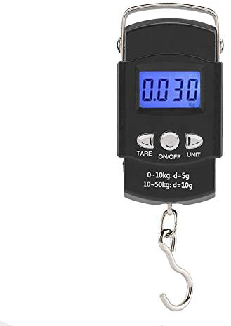 Bilancia pesapersone Digitale Bilancia pesapersone 50KG/10G LCD elettronico Digitale Bilancia Digitale con Gancio per Metro a Nastro per Pesca, Cibo, spedizione, Postale