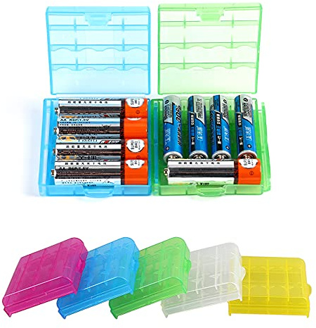 6 Pièces Boîte à Piles en Plastique Boîte de Rangement pour Piles Plastique Batterie boîte pour Piles et Batteries Rechargeables AAA/AA
