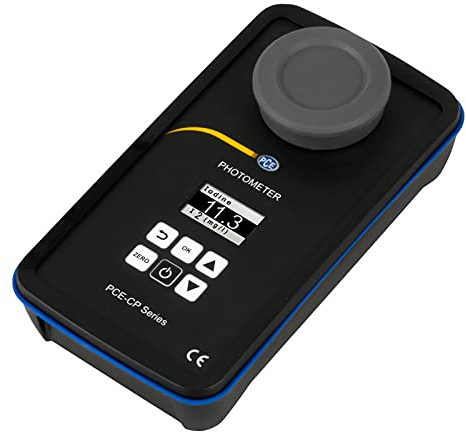 Photometer PCE-CP 21 mit Bluetooth Schnittstelle Systemübergreifende Synchronisation der Messwerte Parameter zur Messung von zum Beispiel pH, Chlor, Cyanursäure, Eisen, Brom, Jod