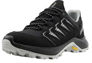 Grisport Cross Evolution Tras Damen,Herren,Unisex,Trekkingschuhe,Trailrunning-Schuhe,Wanderhalbschuhe,wasserabweisend,Gritex, Black/Ice, EU 43