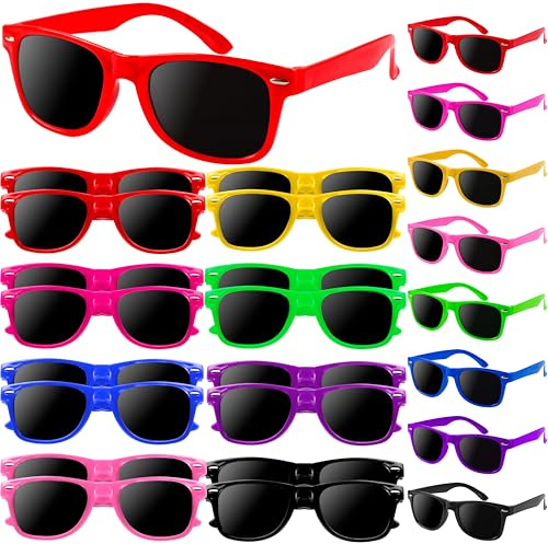 OCTERIC 16 Pcs Kids Sunglasses Bulk, Party Favors for Boys and Girls Age 3-8, Neon Sunglasses with UV400 Protection for Summer Beach Pool Party Birthday Graduation Classroom Prize Goody Bag Stuffers