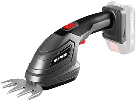 GRAPHITE Débroussailleuse 3 en 1 pour arbustes, haies et correction des bordures de pelouse, sans batterie lithium-ion 18 V, coupe-bordure, taille-haie et trident, embout 3/8, poids 1,83 kg