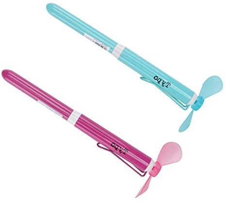 Ciieeo 2pcs Mini Fan Pen Electric Metal Ballpoint Multifunction Pen for School Students Cool Handheld Fan for Kawaii Stationery Supplies