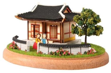 Youngmodeler Hobby - Kit de maqueta de madera, mini casa con techo de azulejos de diorama, experimenta el encanto de los pueblos tradicionales coreanos
