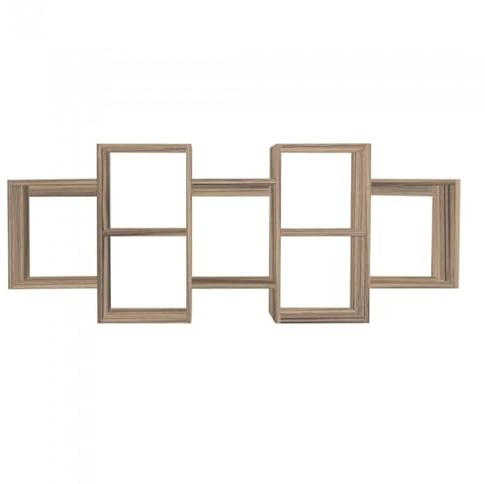 Domax Home Bücherregal - Wandregal - Hängeregal - Schweberegal - Würfelregal Regal schmal - Deko Wohnzimmer 161x65x18 cm, Sonoma-Eiche - Regale für Küche, Badezimmer, Wohnzimmer, Schlafzimmer - FTS 3