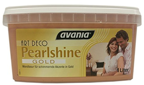 2x1 Avania ART Deco Gold Metallic Effect Farbe Seidenglänzend Gold 2 L