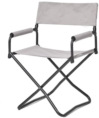 GONGGUJ Outdoor Camping Tragbarer Mazar Regiestuhl Camping Freizeit Angelbank Klappstuhl aus Aluminiumlegierung mit großer Tragfähigkeit Leicht (Grau)