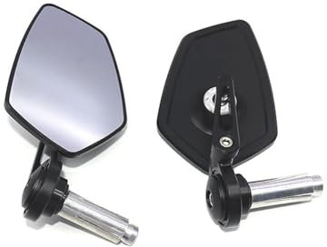 Motorrad Lenkerendenspiegel Für Suzuki Für SV650X Für SV Für 650X Motorrad Bar End Spiegel CNC Motorrad Rearview Außenspiegel(Farbe:Bk)