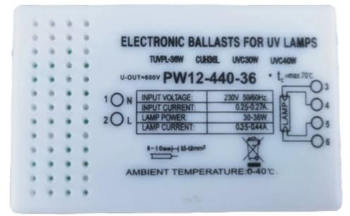 Malloy Ballast Électronique à Économie D'Énergie 30-36 W pour Lampes UV G23 G10q G5, Utilisation Polyvalente 220 V