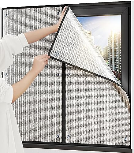Double-Sided Aluminium Foil Blackout Window Film - Heat Reflective, Privacy, UV Blocking Sun Protector for Conservatory Roof Blinds & Patio Window