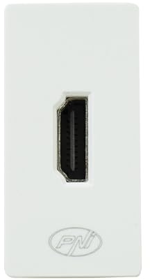 Presa HDMI PNI HD01 modulare da incasso, colore bianco
