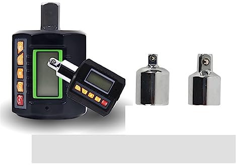 KOULEER Digitaler Drehmomentschlüssel, 3-200N.m Drehmomentschlüssel Tester mit Adapter for Fahrrad Auto Reparatur Fahrrad Digital Meter Display Kopf Hohe Genauigkeit(ANC-30 with green)