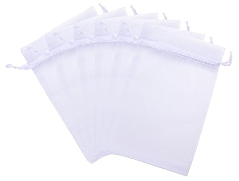 HAPINARY 50 Stück 10 X 15 Cm Geschenktüten Mit Kordelzug Geschenksäckchen Aus Organza Für Süßigkeiten Aufbewahrungsbeutel Verpackung Für Hochzeit