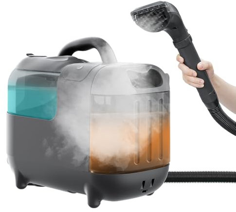 Pulitore a vapore, 105 °C, portatile, ad alta temperatura, per tappeti, animali domestici, scale, sedili auto e divano