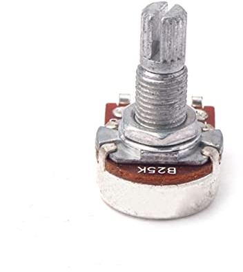 Milisten 25k Linear Guitar Volume Potentiometer Solder Lugs with Long Split Shaft Coarse Knurled Shaft for Replacing and Upgrading Tone Controls Fits Most Control Knobs Suitable for Audio