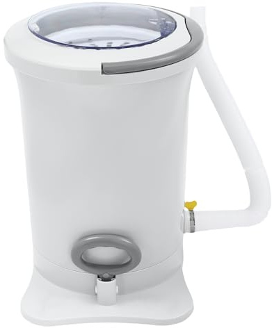 3.17Gal Capacity Manual Clothes Dehydrator, Portable Spinner Dryer Extractor Wringer with 4.9ft Drain Hose for Apartments Dorms Travel Small Spaces and Daily Home Use